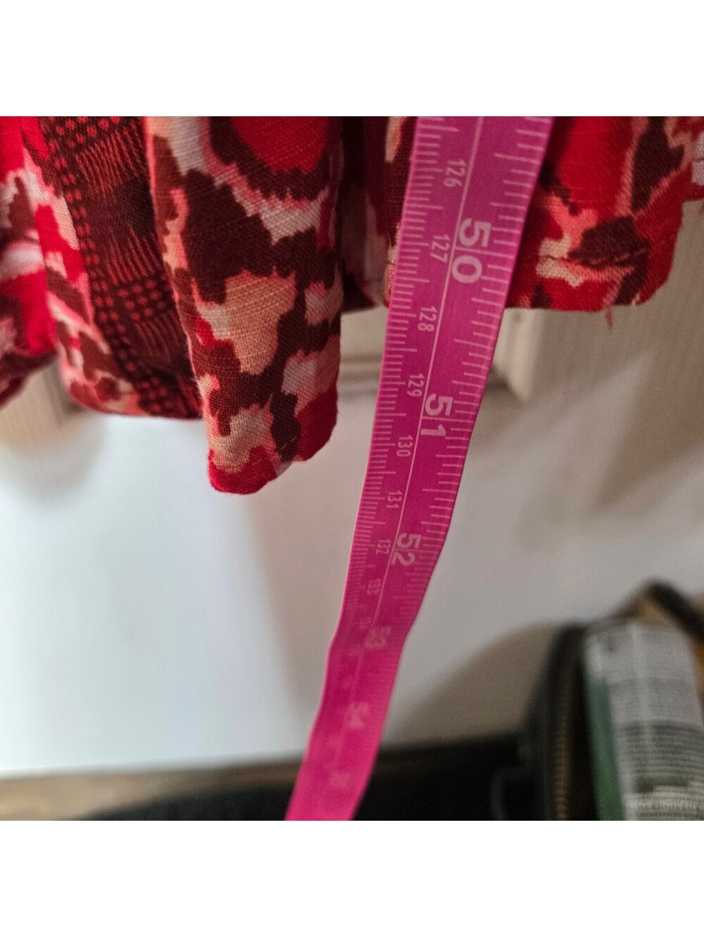 Knox Rose Red Floral Rayon Dress with Button Front and Long Sleeves Size XL NWOT - Picture 9 of 9